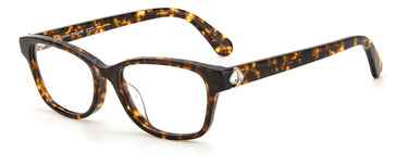 Premium Women Kate Spade Eyeglasses: Kenley / F - Havana - SpecSMART Eye Clinic (Diagonal View)
